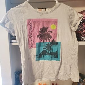 old navy white graphic tee